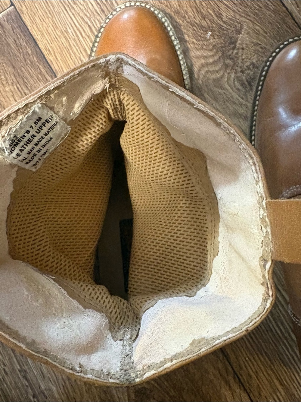 Dingo Twisted Sister 7.5M Tan Leather Western Slouch Boots - Picture 8 of 9